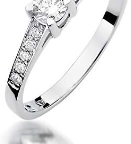 Eleganter Solitär Versprechen Ring mit Diamant in 585er Gold