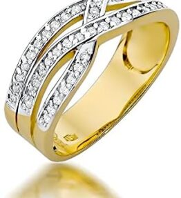 Eleganter Damen Versprechen Ring mit Brillanten