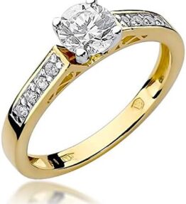 Eleganter Versprechen Ring mit Diamanten in 585er 14k Gold