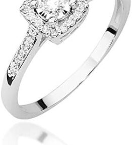 Eleganter Damen Versprechen Ring mit Diamant in 585er 14k Gold