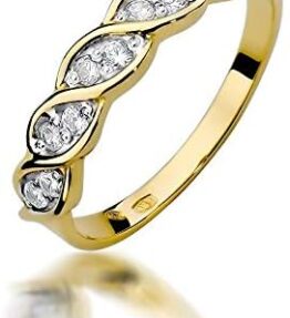 Eleganter Damen Solitär Versprechen Ring mit Diamant