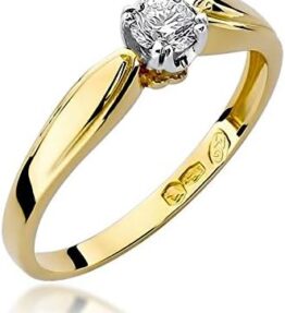 Eleganter Damen Versprechen Ring mit Diamanten in 585er 14k Gold