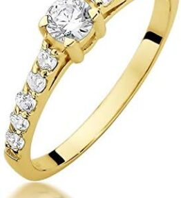Eleganter Solitär Versprechen Ring mit Diamant