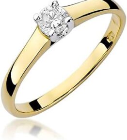 Eleganter Damen Versprechen Ring mit natürlichen Diamanten in 585er 14k Gold