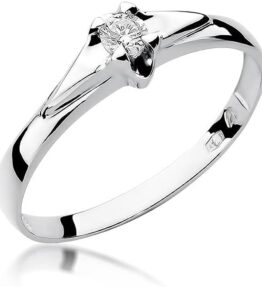 Eleganter Solitär Versprechen Ring mit natürlichen Diamanten