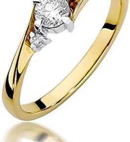 Eleganter Versprechen Ring mit Brillanten in 585er Gelbgold