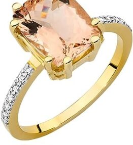 Eleganter Lumari Gold Damen Ring mit 585er 14k Gelbgold, Edelsteinen, Diamanten und Brillanten