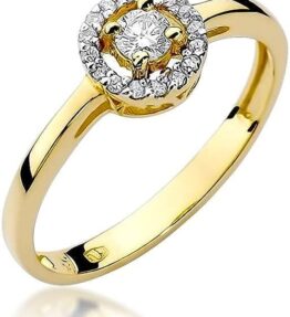 Eleganter Solitär Verlobungsring mit natürlichen Diamanten in 585er Gelbgold