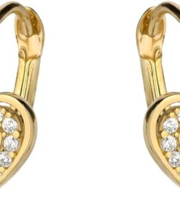Anmutige Lumari Gold-Ohrringe mit Dreifach-Herzdesign