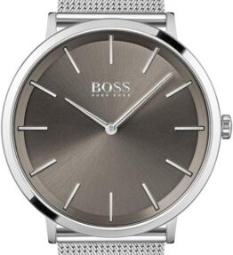 BOSS Herren Analog Quarz Armbanduhr Skyliner mit Mesh Edelstahlarmband