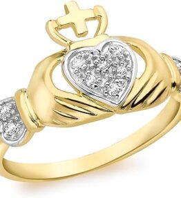 Carissima Gold Damen-Ring 9 k (375) Gelbgold Rundschliff Diamant