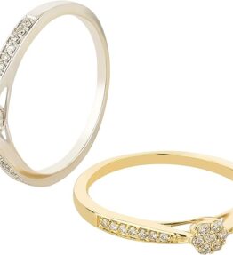 Eleganter Ardeo Aurum Damenring aus 375 Gold mit 0,14 ct Diamant