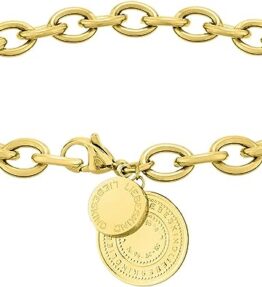 Edles LIEBESKIND Armband mit Edelstahl-Anhänger in Gold, 20 cm