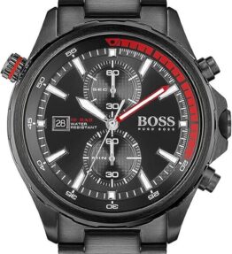 BOSS Chronograph Quarz Uhr für Herren mit Schwarzes Edelstahlarmband - 1513825