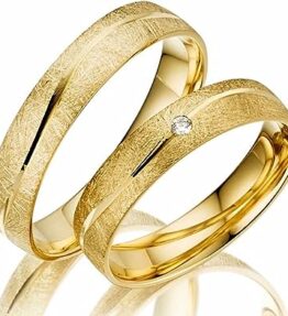 123traumringe 2x Trauringe/Eheringe Gelbgold 333 in Juwelier-Qualität (Brillant/Diamant/Gravur/Ringmaßband/Etui)
