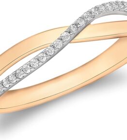 Carissima Gold Damen Ring 9k (375) Gold Zirkonia Überlappend