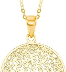 Zarte Amor Kette mit Lebensbaum-Anhänger - Eleganter Damen Halsschmuck in Gold