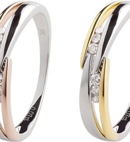 Eleganter Damenring "Ardeo Aurum" mit 0,07 ct Diamant in 375er Gold