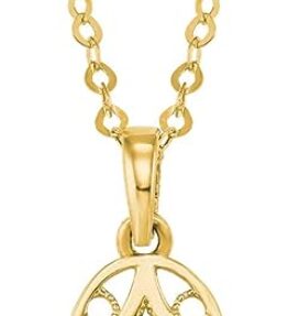 Anmutige Amor Kette mit Zirkonia-Anhänger - Gold