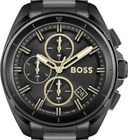 BOSS Chronograph Quarz Uhr für Herren mit Schwarzes Edelstahlarmband - 1513950