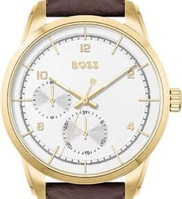 BOSS Multi Zifferblatt Quarz Uhr für Herren mit Braunes Lederarmband - 1513956