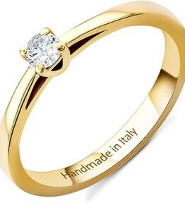 Eleganter Verlobungsring: OROVI Damen Diamant Ring in Gelbgold