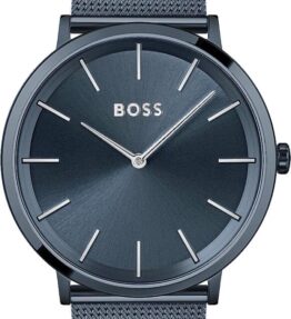 BOSS Herren Analog Quarz Armbanduhr Skyliner mit Mesh Edelstahlarmband