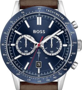 BOSS Chronograph Quarz Uhr für Herren mit Braunes Lederarmband - 1513921