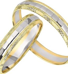 Elegante Ardeo Aurum Trauringe in Bicolor 375 Gold