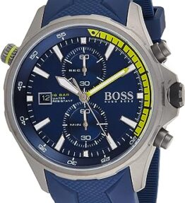 BOSS Herren Chronograph Quarz Armbanduhr Globetrotter