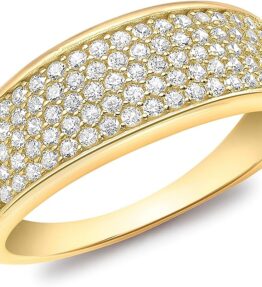 Carissima Gold Damen-Ring Pave Set Tapered - Zirkonia transparent Rundschliff