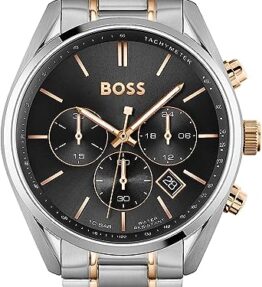 BOSS Chronograph Quarz Uhr für Herren mit Zweifarbigem Edelstahlarmband - 1513819